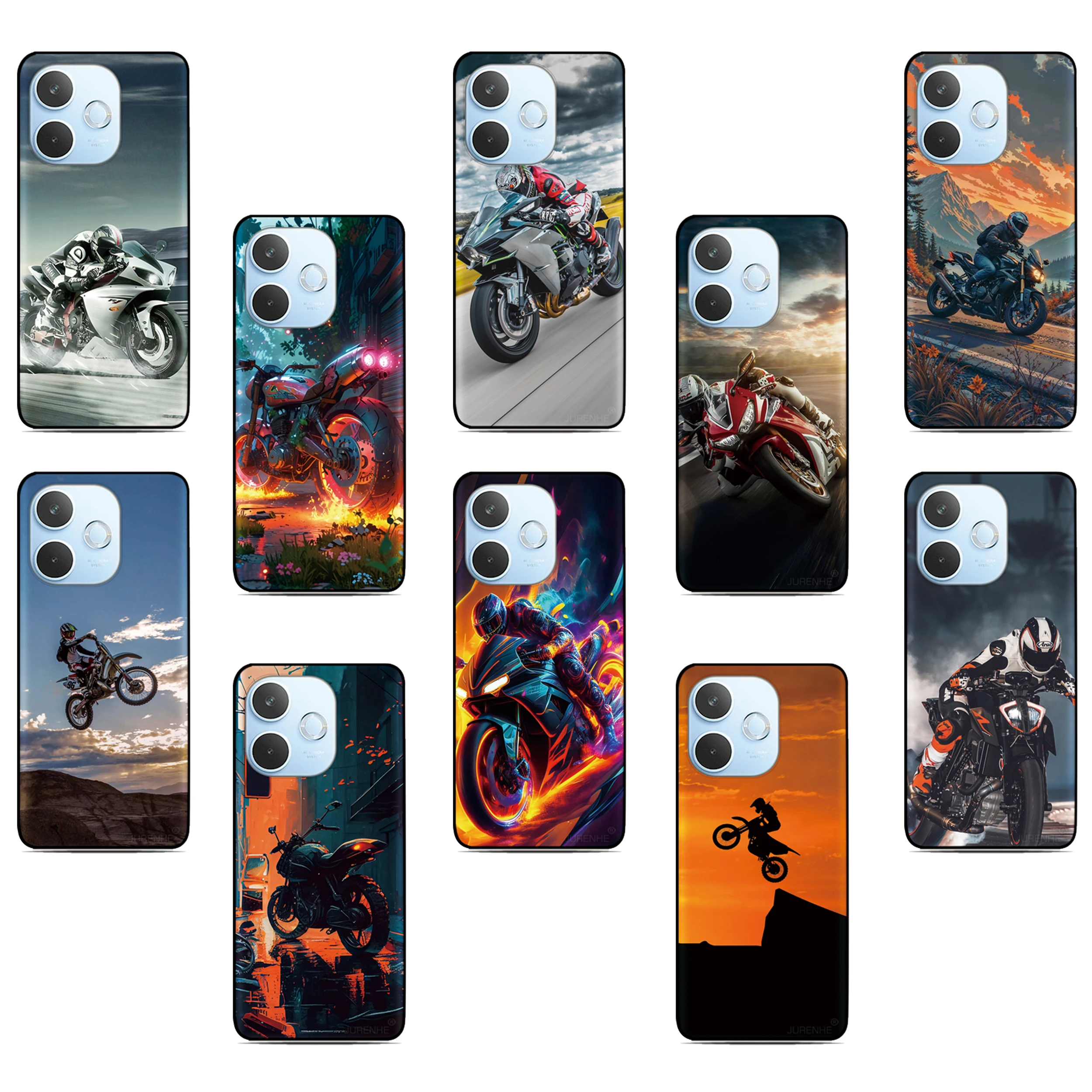 도기 N60 노트 59 58 N55 플러스 N50s N50 프로 낫씽 CMF 폰 1 2 2a 원투 TPU 소프트 케이스 펀다용 오토바이 레이싱 백 커버