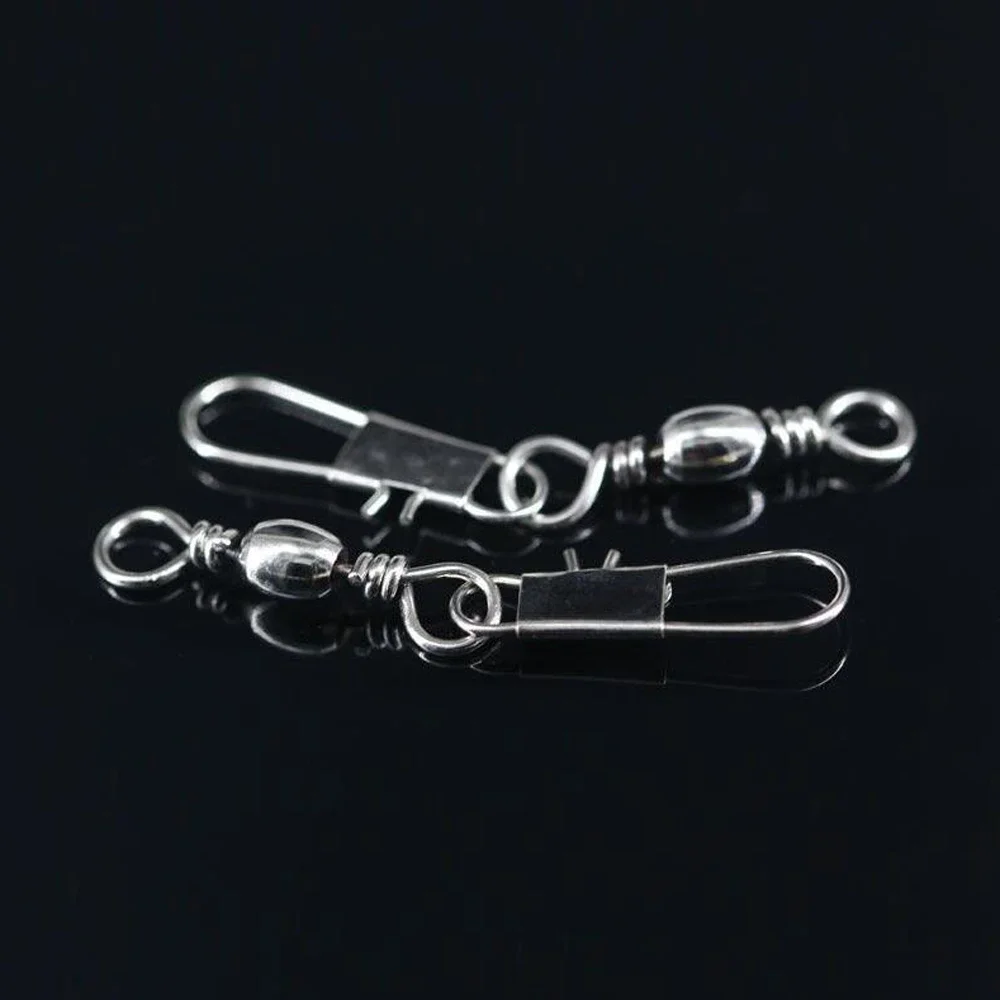 50pcs Carbon Steel Pike Fishing Barrel Bearing Rolling Swivel Pin Fishhook Lure Connector Fishing Accessories Tackle - view 5