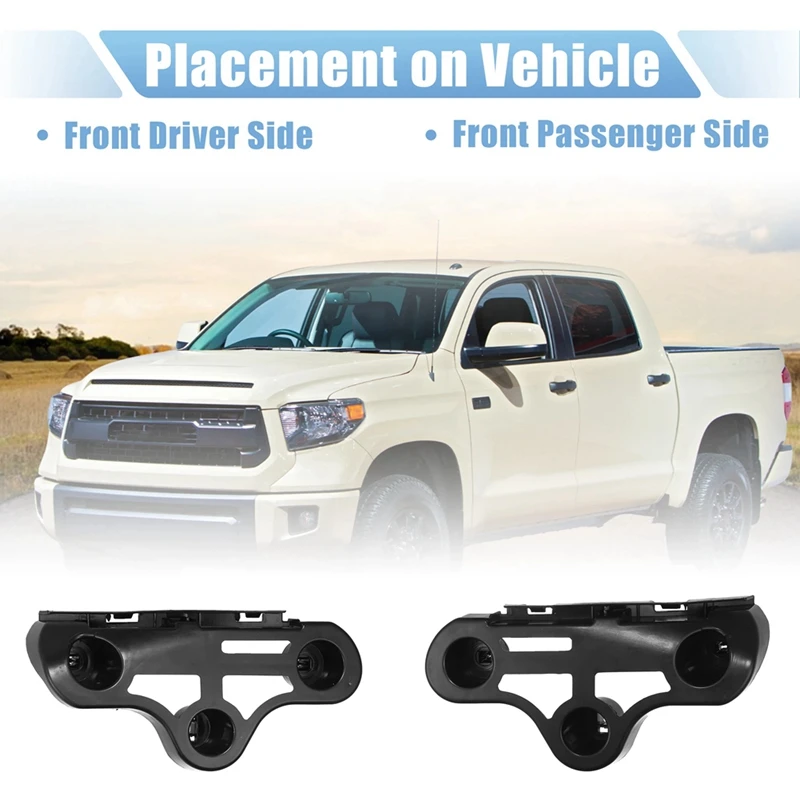 NEW-1Pair Front Bumper Bracket Mounting 52116-0C020 52115-0C050 For Toyota Sequoia  2007-2021 Side Bumper Support