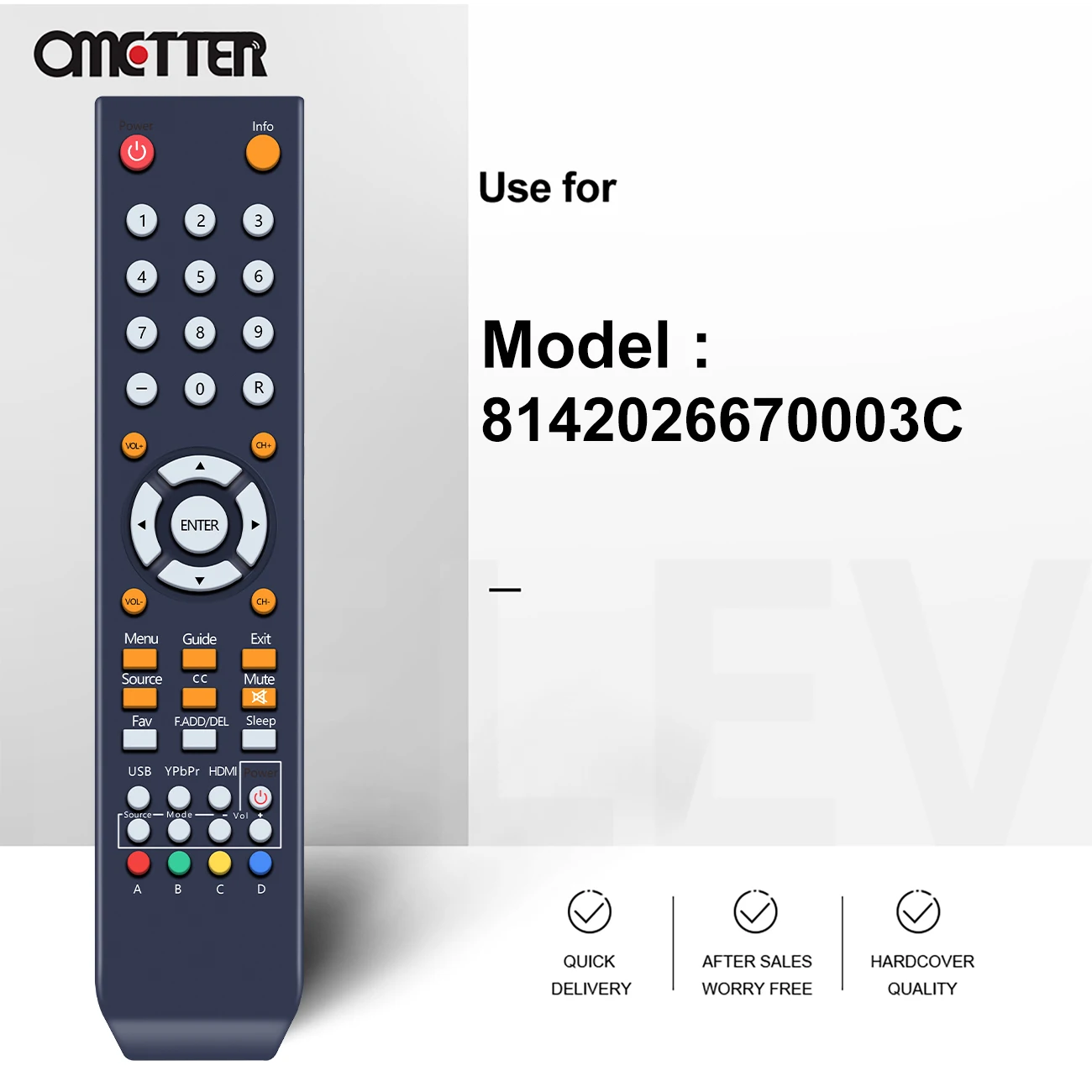 Nieuwe 8142026670003c Afstandsbediening Vervanging Voor Scepter 4K Tv C550CV-UMR C650CV-UMR C658CV-UMR E165BV-SS E168BV-SS U435CV-UMR