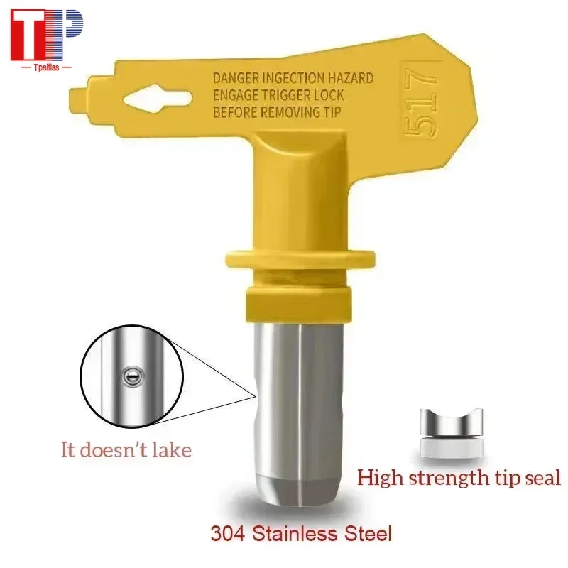 Tpaitlss  Yellow Multiple Models Airless Spray Gun Nozzle Tip 3600psi Airless Tips 395 515 for Paint Sprayer