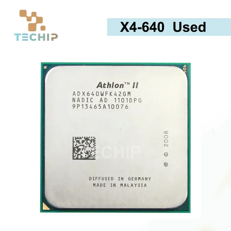 Athlon II X4 640 3GHz Quad-Core CPU Processor ADX640WFK42GM X4-640 Socket AM3