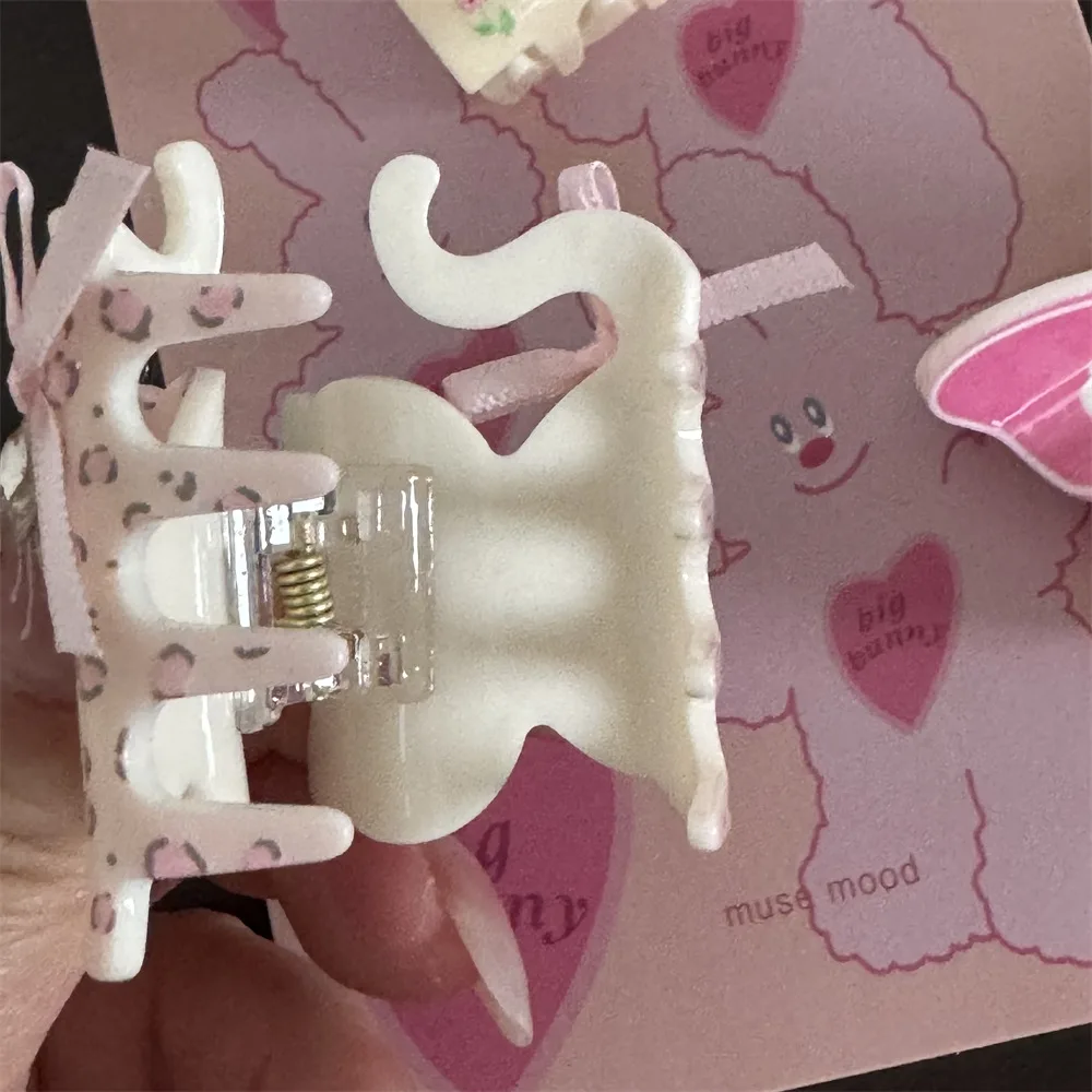 النمط الفرنسي الاكريليك مشبك شعر صغير كليب دبوس الشعر الحلو القوس مشبك شعر النساء الفتيات أنيقة لطيف مشبك شعر السلطعون نمط الملحقات #5