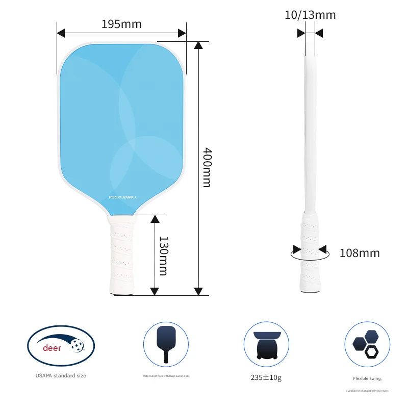 Pickleball Paddles USAPA Disetujui Pickleball Set Raket Tenis Pantai Olahraga Serat Kaca Pickleball Raket Luar Ruangan Bola Kriket