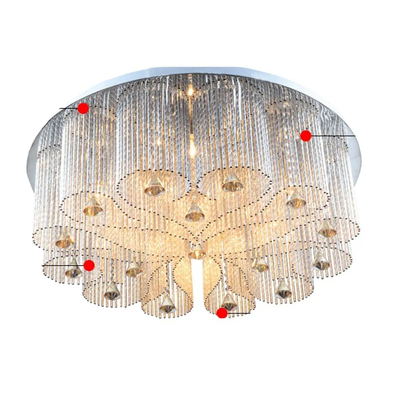 

Living room lamp creative light luxury crystal lighting ceiling lamp Zhongshan Gong