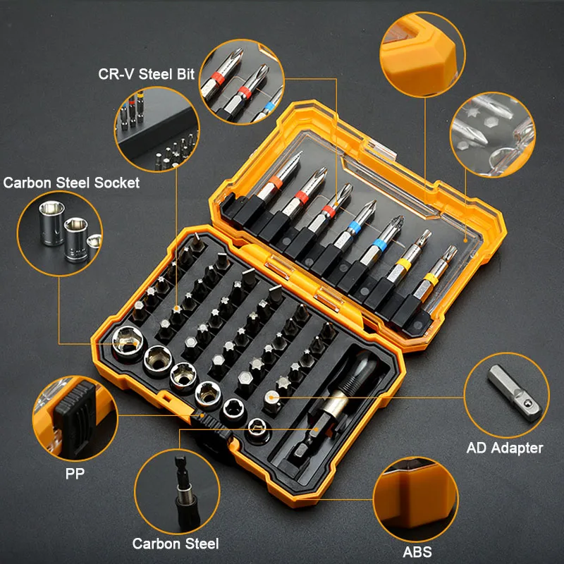 

50 In 1 Screwdriver Set CRV Steel Magnetic Screw Driver Bits Phillips Slotted Pozi Torx Hex Combination Hand Tool Kit Multitool