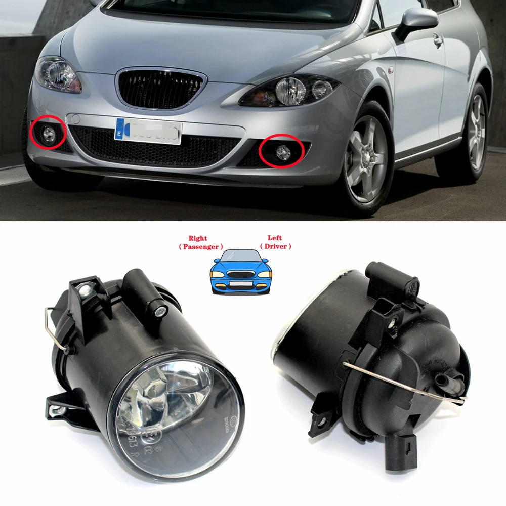 Do Seat Leon Mk2 2005 2006 2007 2008 2009 przed liftingiem Przedni Zderzak Światło Przeciwmgielne Lampa z Żarówkami Akcesoria Samochodowe