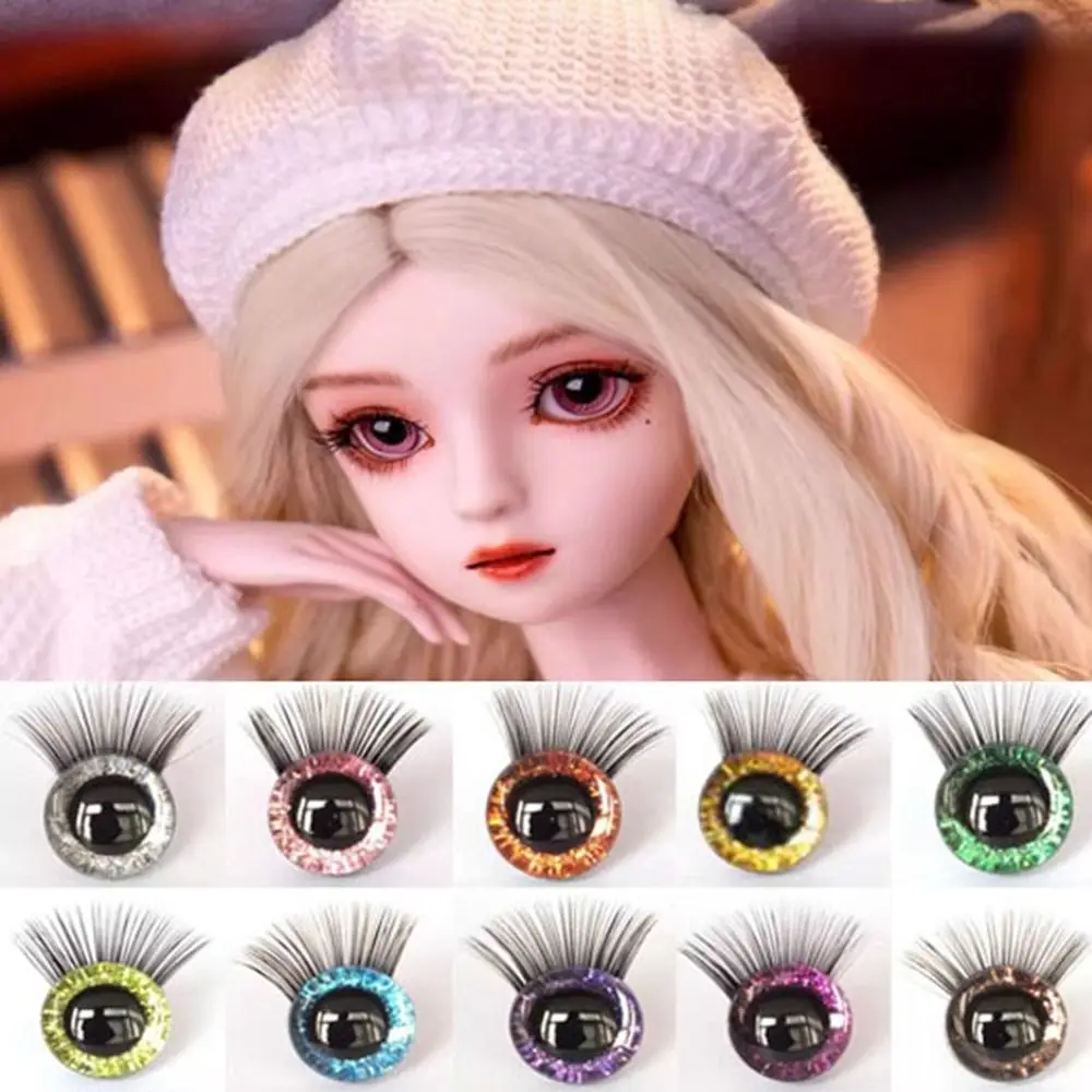 14mm Plastic Safety Eyes 10 Colors Doll Accessories Glitter Crystal Eyes Bear Animal Eyes Doll Accessories Stuffed Toys Parts