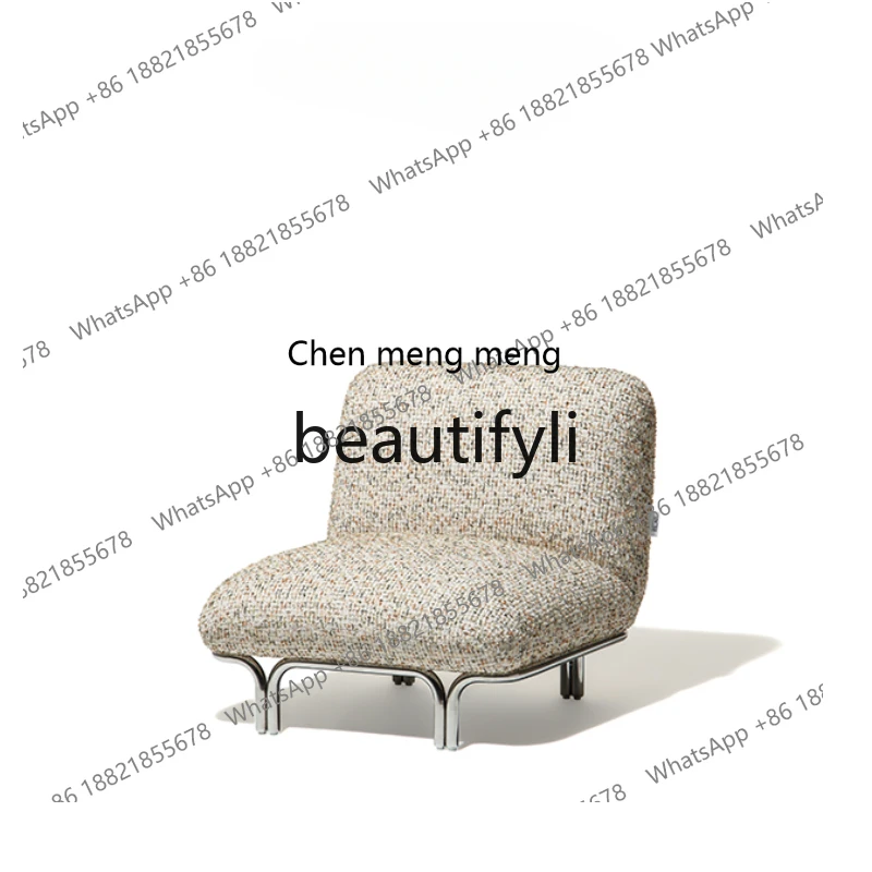 

Bedroom Balcony Living Room Retro Single Leisure Chair Living Room Lazy Sofa Fabric Sofa Chair H