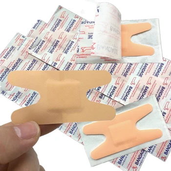 แถบเครื่องมือฉุกเฉินพลาสเตอร์ช่วยรูปร่าง50ชิ้น/เซ็ตชม. แถบกาวสำหรับทำแผลฉุกเฉินแถบกาวระบายอากาศได้