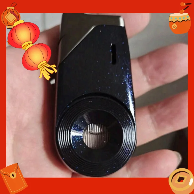 HONEST Creative Windproof Jet Blue Flame Butane Gas Torch Lighter Visible Gas Window Portable Cigar Lighters Smoking Men's Gifts