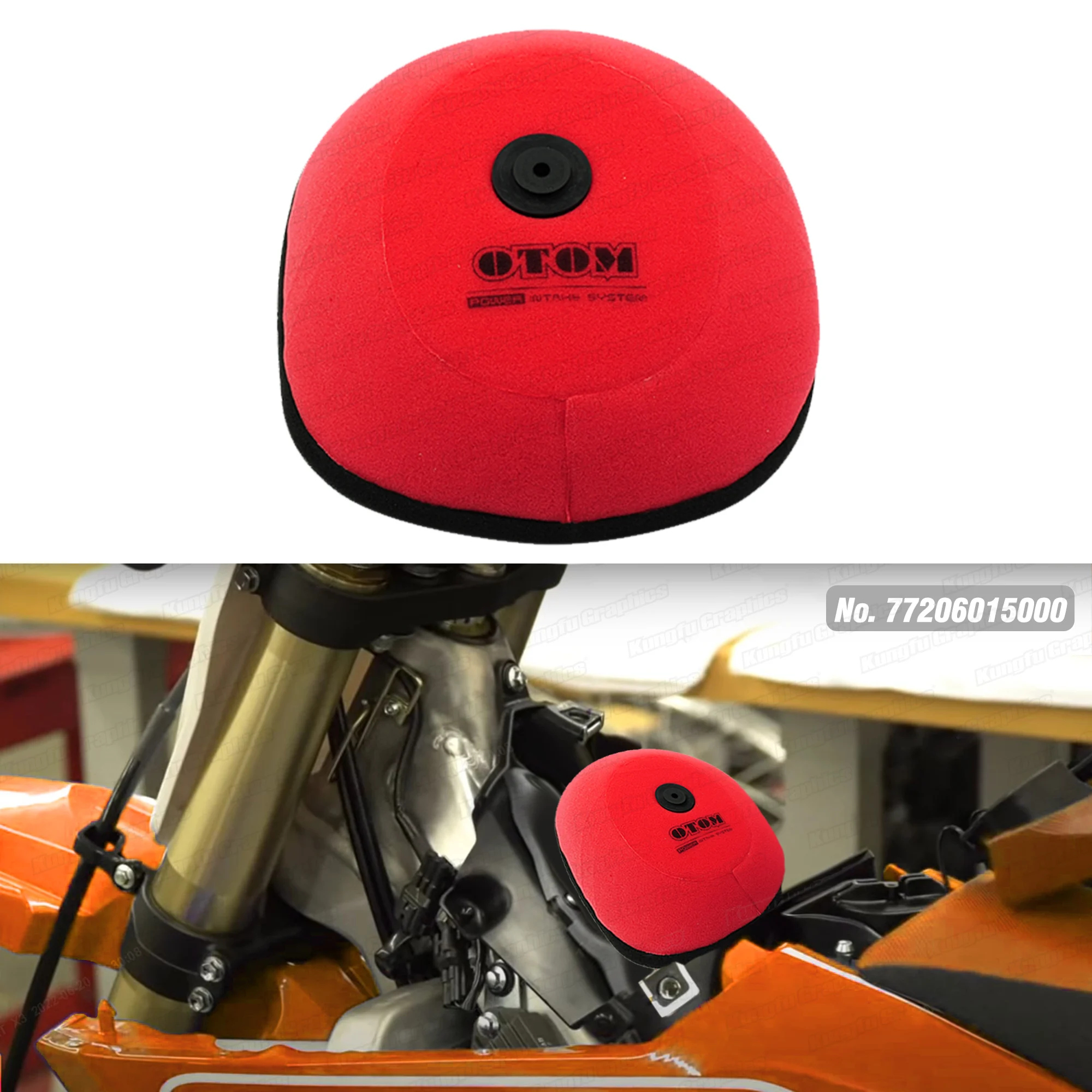 JY Racing Motorcycle Dual Foam Air Filter for KTM EXC F XCW 2012-2016 / SX SXF XC XCF 2011-2015