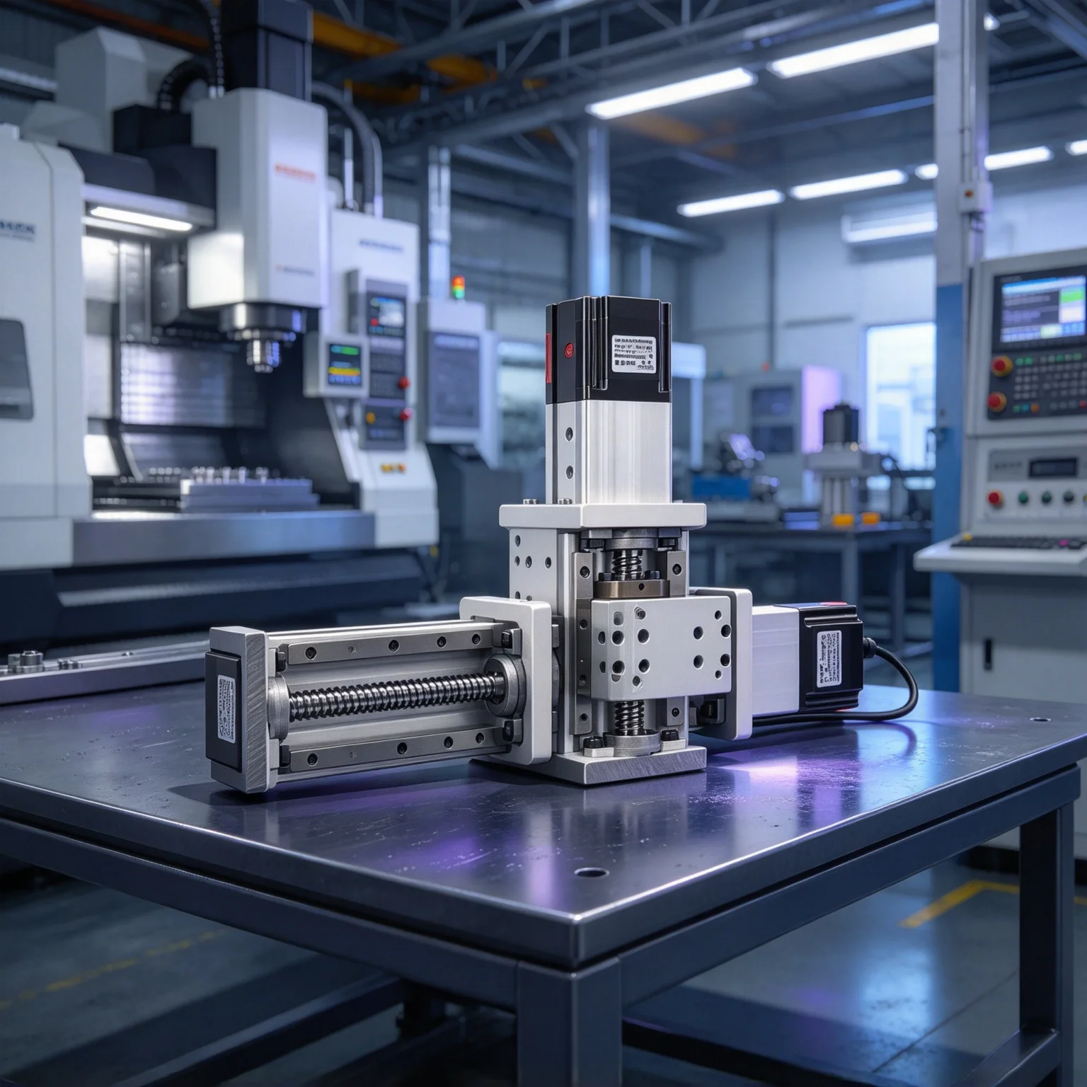 Double Slider Double Line Rail 1605 Ball Screw Precision Linear Slide Guide Rail Electric CNC Cross Module with NEMA 23 Stepper