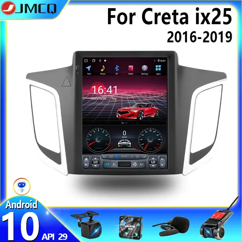 JMCQ 2 Din Android 11 Car Radio For Hyundai Creta ix25 2016-2018 Multimedia Video Player Navigation GPS Carplay Stereo Head Unit