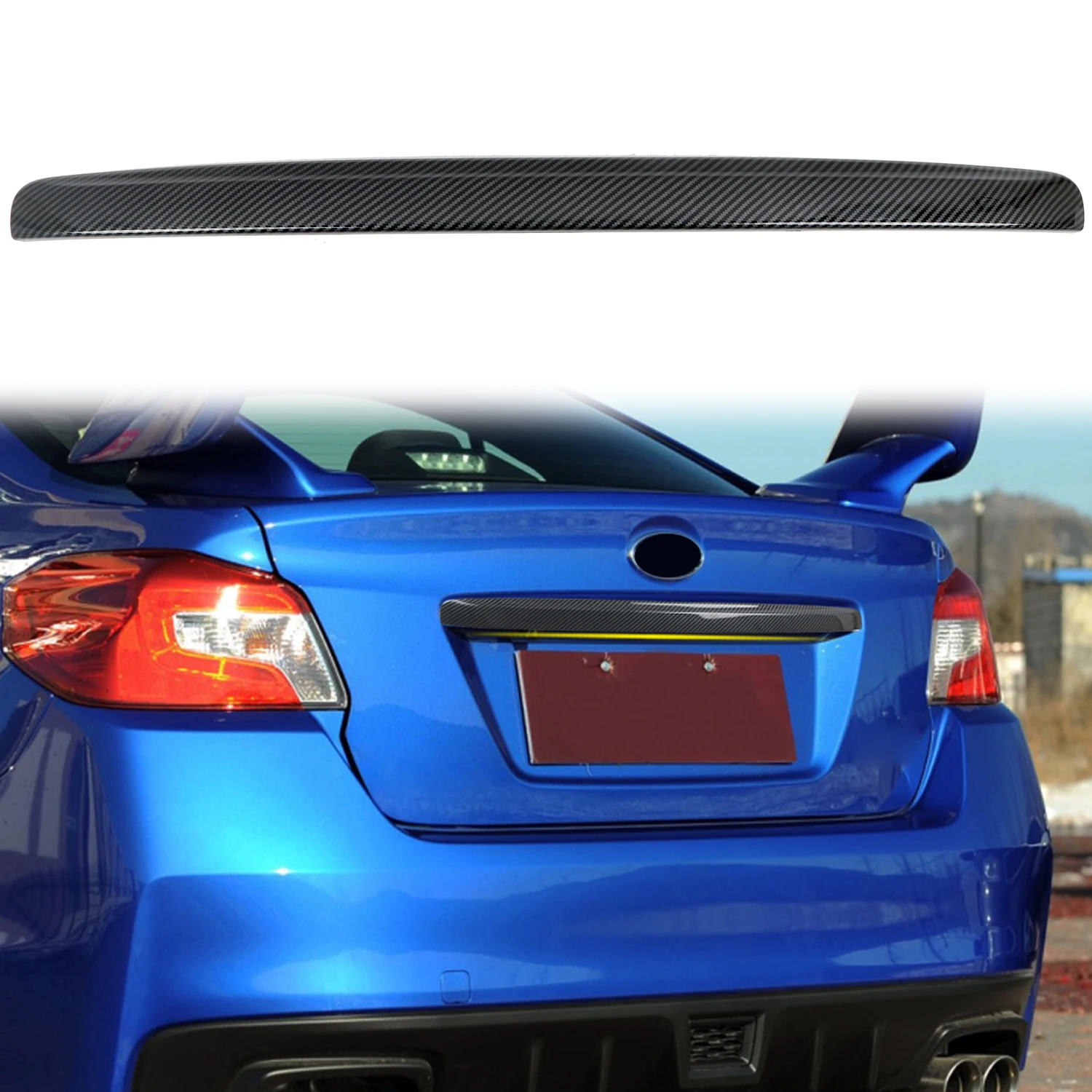 

Для Subaru WRX/ WRX STi 2015-2021 ABS углеродная Задняя Крышка багажника декоративная крышка отделка автостайлинг Внешние детали аксессуары