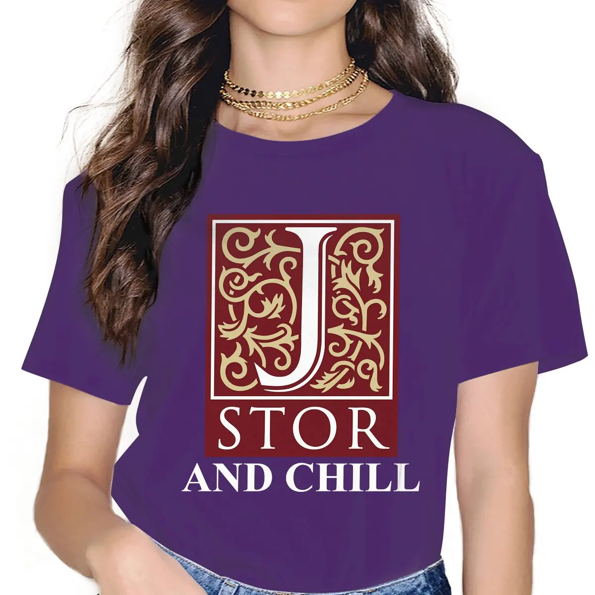 Jstor and Chill Style TShirt for Girl Philosophy Top Quality Creative Graphic  T Shirt Ofertas