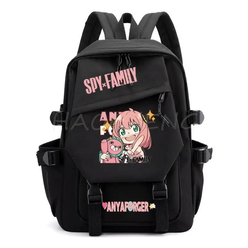 Mochila Spy X Family Anya Forger Printed Anime Backpack for Teenage Laptop Bag Canvas Schoolbag Boys Girls Color Casual Backpack