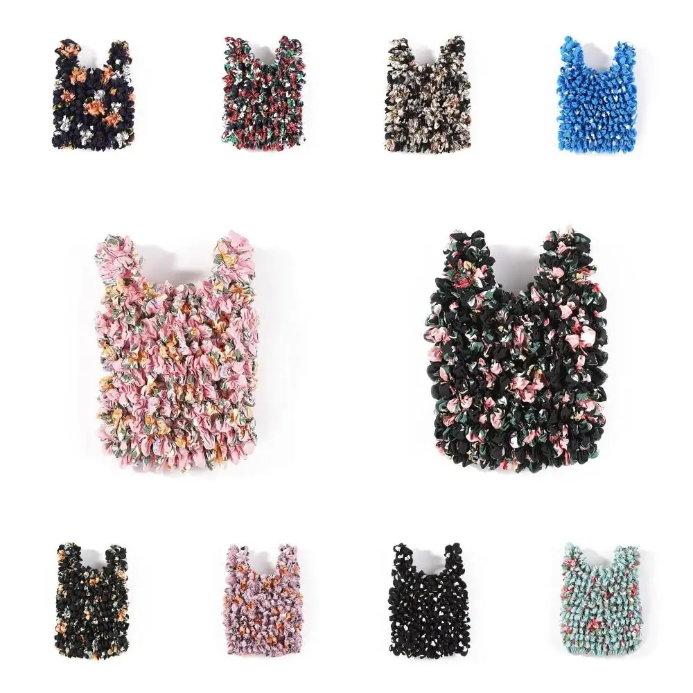 Reusable Bubble Foldable Stretch Bag Shopping Bag Multi Purpose Magic Stretch Puff Bag Large Capacity Chiffon