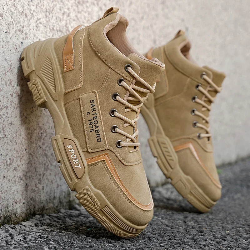 

Men's Tactical Boots: High-Top Lace-Up, Outdoor Hiking & Training, Versatile Street Fashion Casual Sports Ankle Boots