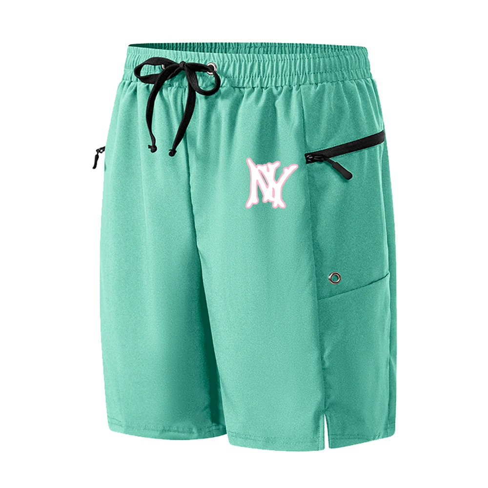 Men's Creative Letter Print Running Shorts Summer Casual Drawstring Shorts Outdoor Fitness Training Water Surfing Beach Pants