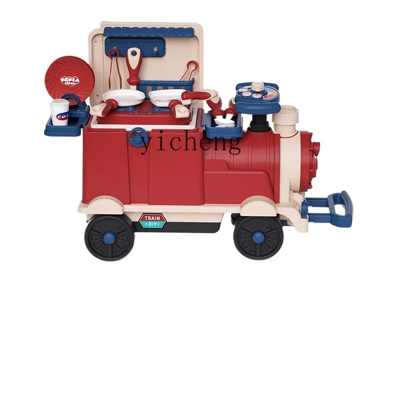 Tqh こどもの日 プレイハウス おもちゃ 3-6歳向け 電車 ミニキッチンセット