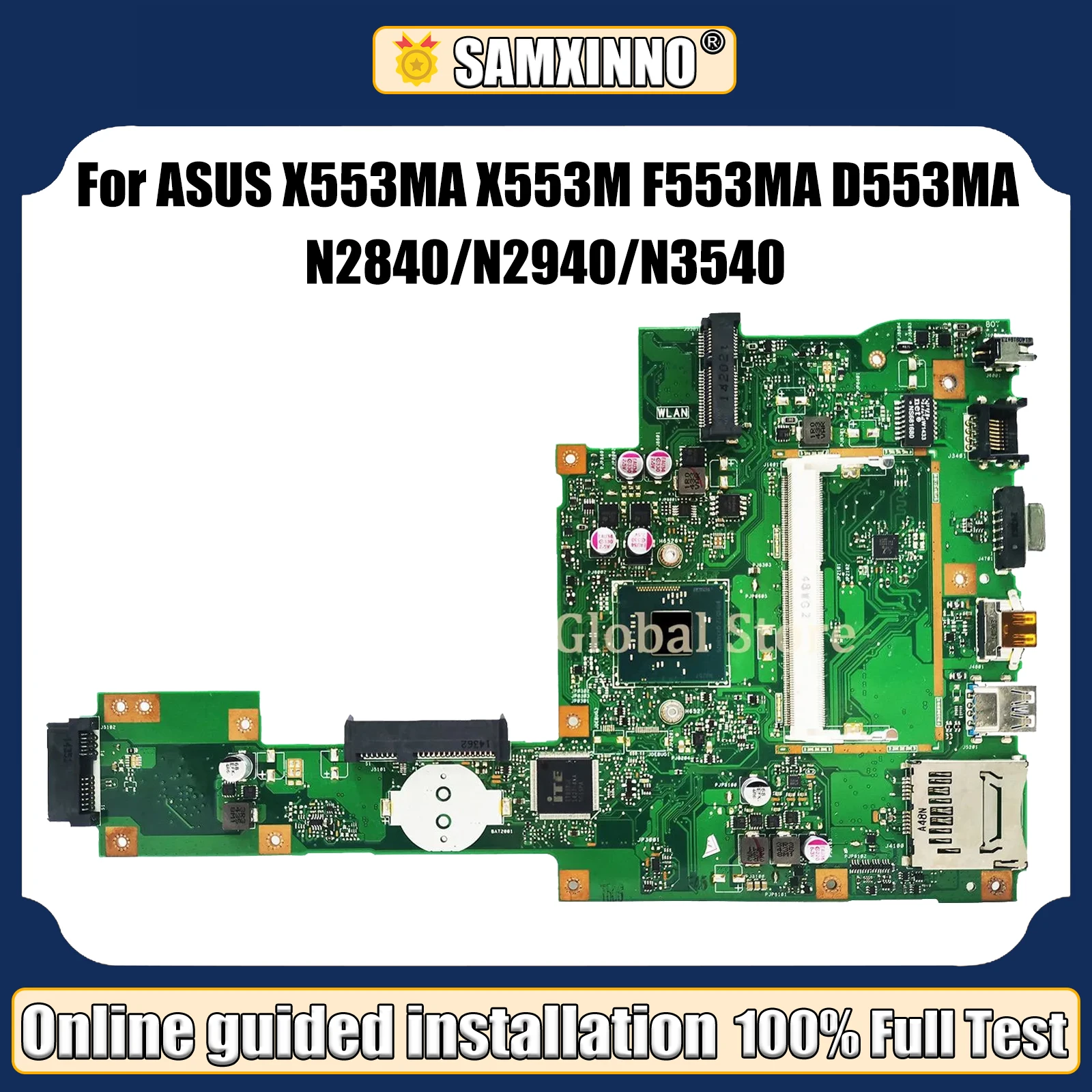 LT Laptop X553MA Mainboard For ASUS X553M F553MA D553MA K553MA A553MA Laptop Motherboard CPU N2830/N2840/N2930/N2940/N3540/N3530