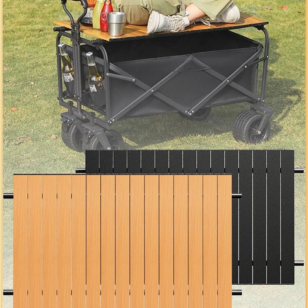 Folding Table Portable Camping BBQ Picnic Cart with Removable Table Top Suitable for Outdoor Picnic Market Stall