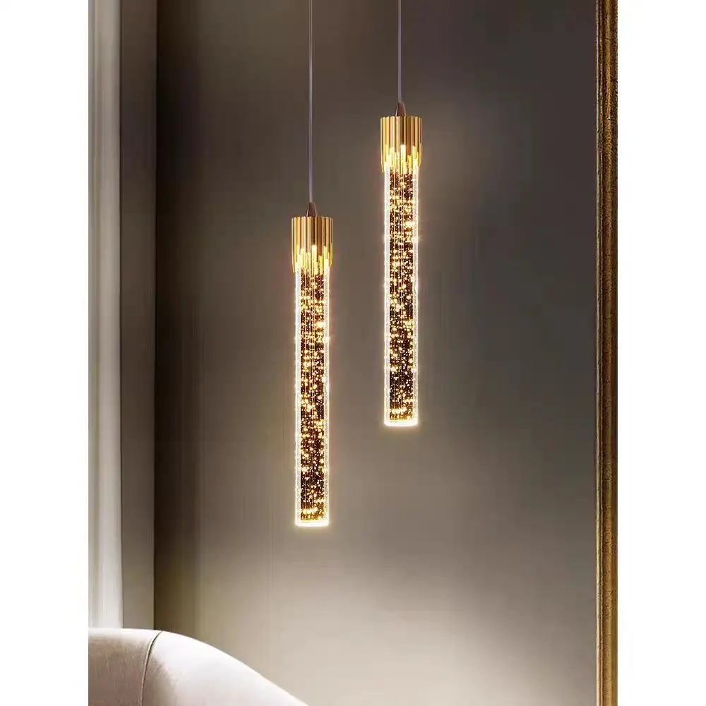 Luxury Crystal lamp Home Decor Bedside Hanging lamp For Living Room Bedroom Kitchen island dining table Ceiling decor lighting