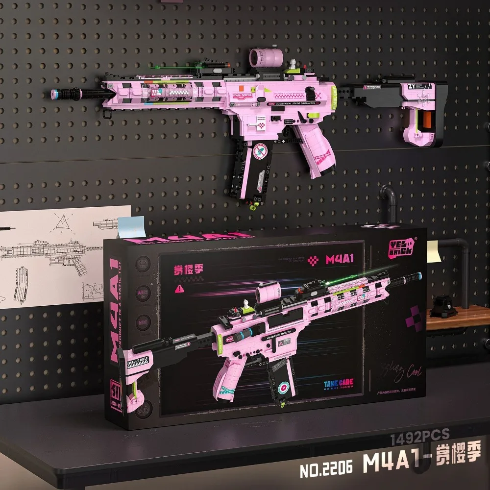 Militaire Technische Machinepistool Aanvalsgeweer Model Bouwstenen DIY Wapen Model Bricks Speelgoed voor Kinderen Geschenken