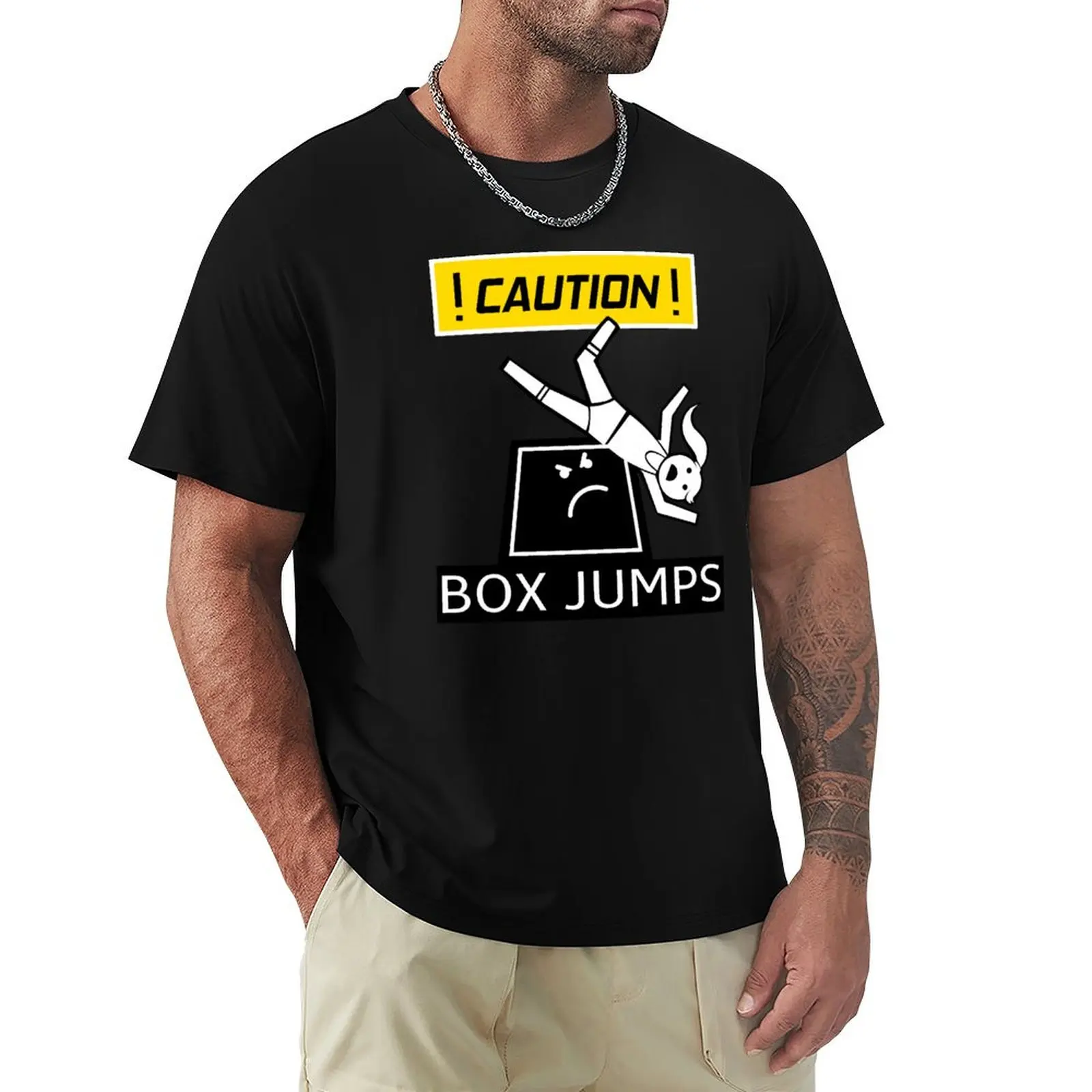 Fitness funny, Box jumps, gym humor, fit T-Shirt Casual Daily Wear Short Sleeve Top