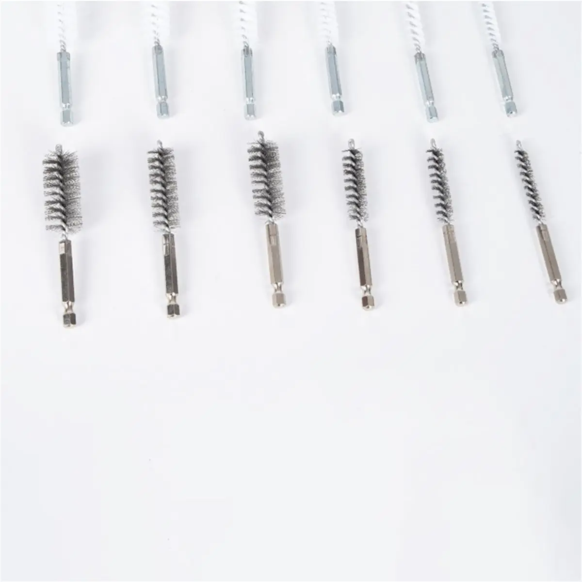1set 304 Stainless Steel Bore Brush Cleaning Twisted Wire Brush with Handle 1/4