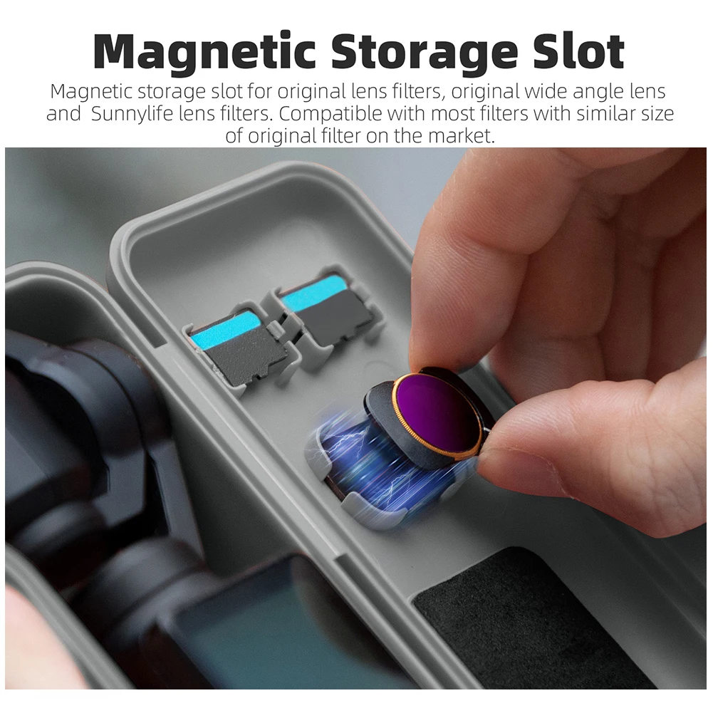 DJI OSMO Pocket 3 PC用ハードフリップオープン保護ケース、ストラップ付き耐衝撃シェルプロテクター