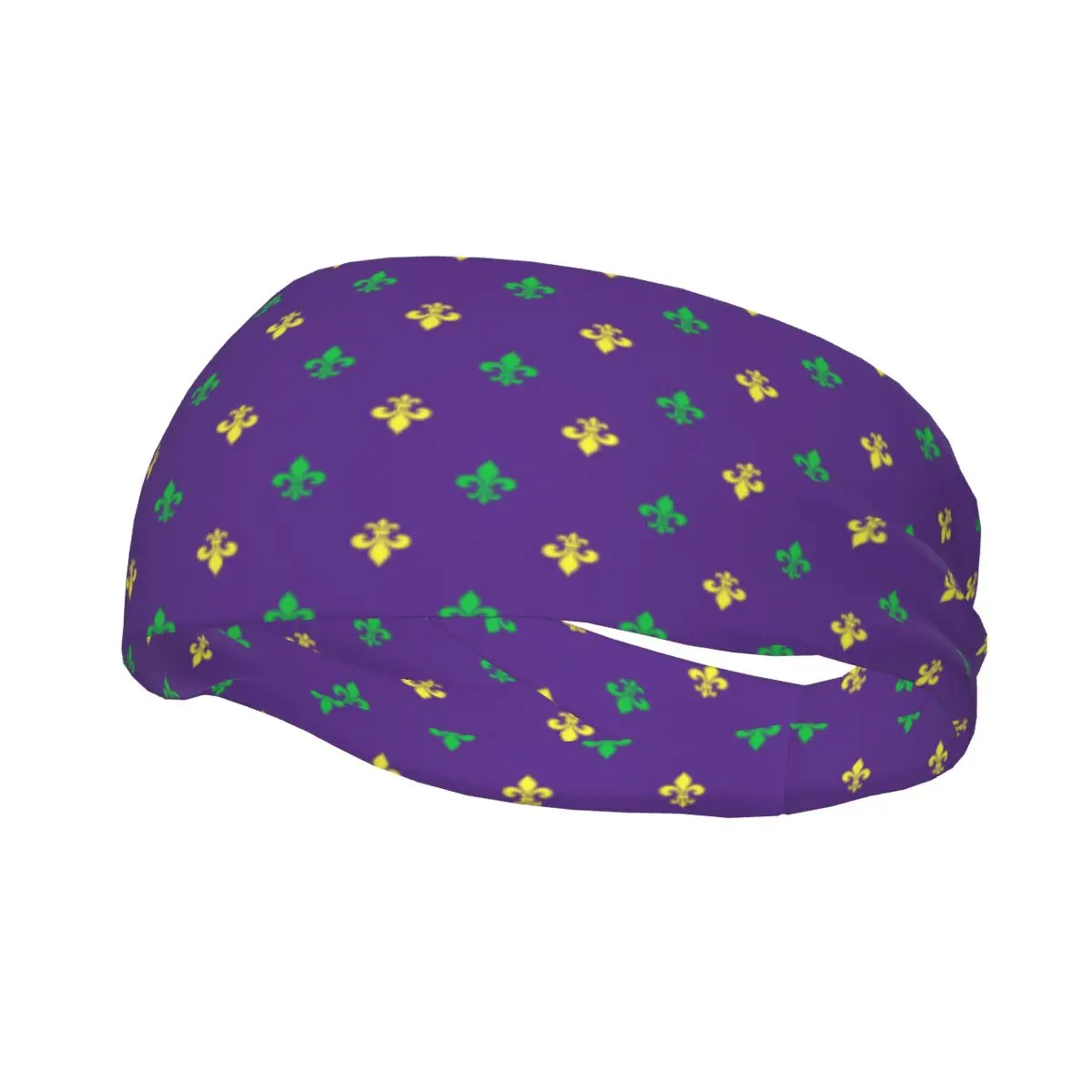 

Sports Headband Portable Hair Band Fleur De Lis Illustration Hair Wrap Brace Cycling Running Exercising Sweatband