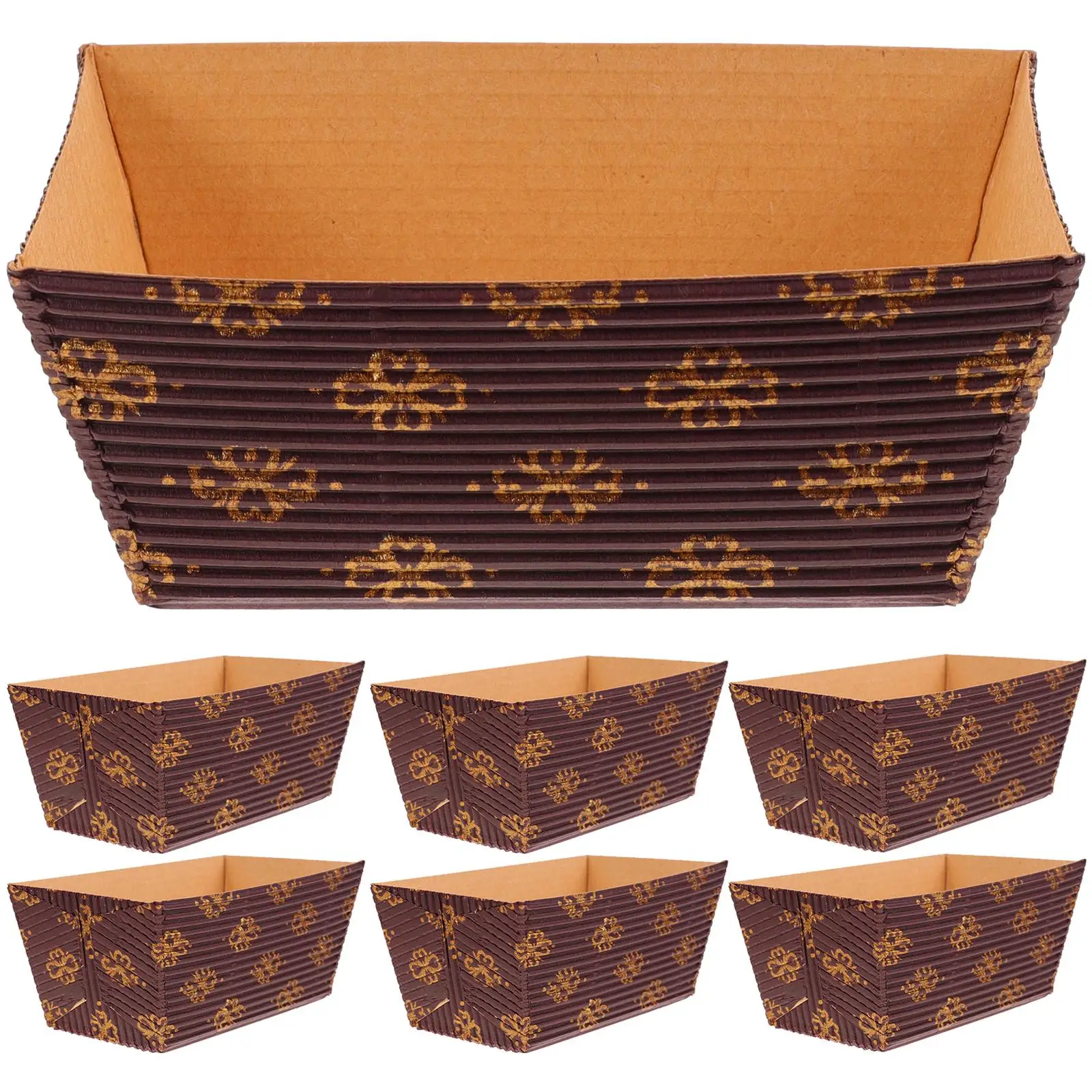 

25 Pcs Paper Loaf Pans Baking Mold Set Disposable Cake Trays Mini Bread Pans High Temp Resistant For Parties Salads