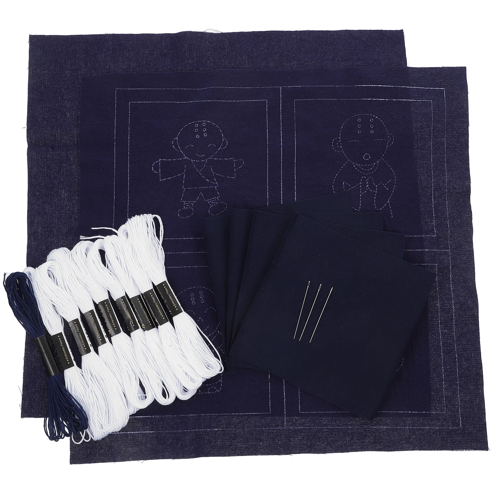 Pacote de material bordado diy kit de porta-copos starter sashiko conjunto de porta-copos de chá monge bordado iniciante amigável vários padrões