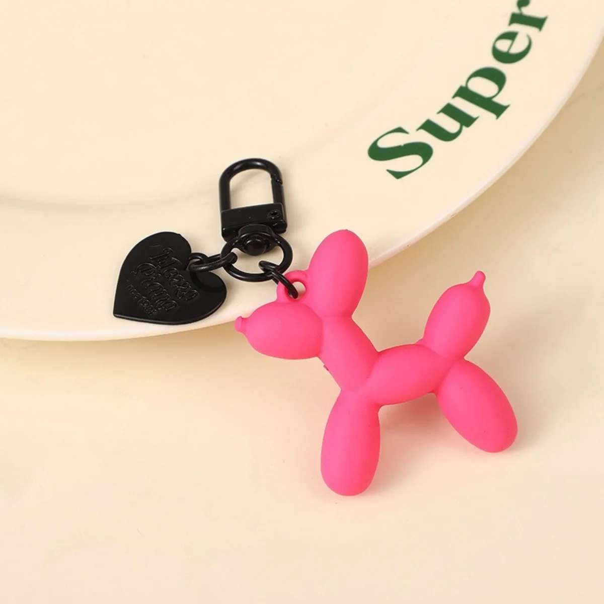 Cute Acrylic Cartoon Balloon Dog Keychains for Women Bag Pendant Couple Car Key Chains Jewelry Gift Decoration Accessories image 3