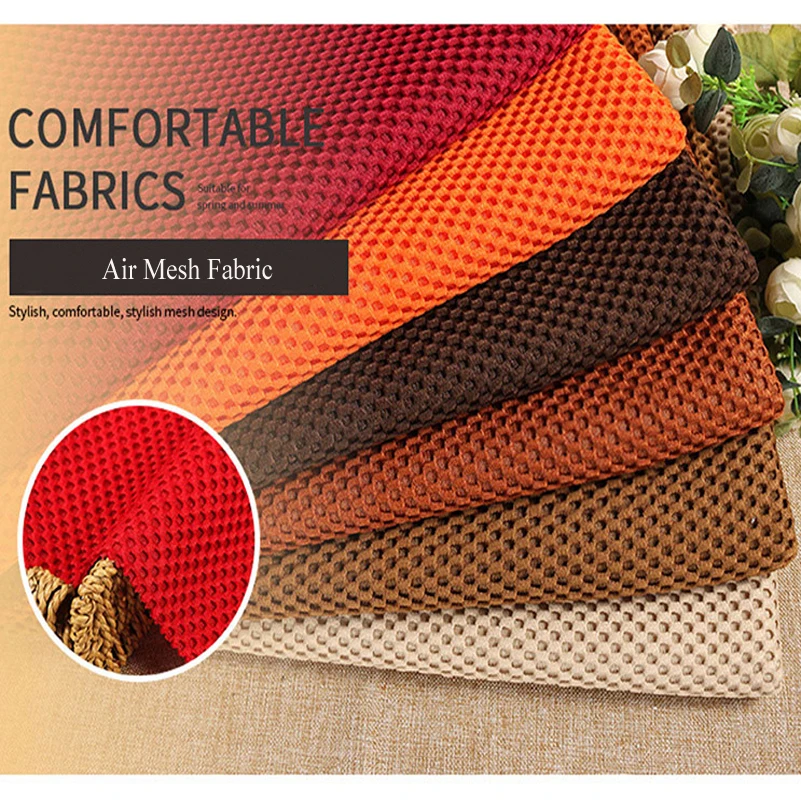 

New listing Solid Color Breathable 3D Mesh Sewing Fabric Chairs Sofa Home Decor DIY Handmade Per Meter