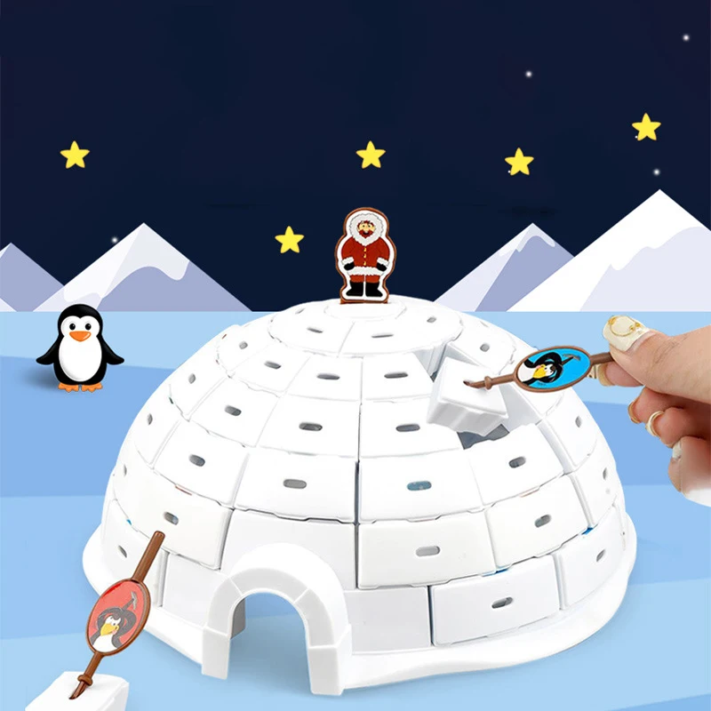 Kids Toy Penguin Snow House Board Game Demolition Ice Cube Children Board Game Ice Breaking Parent-child Interactive Game