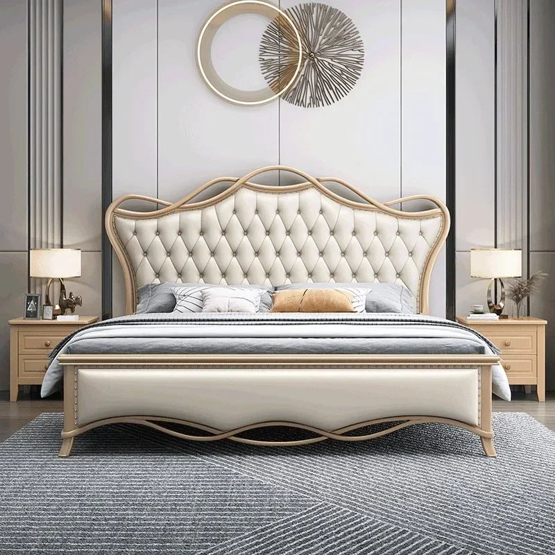 

Nordic Adults Double Bed Frames King Size Minimalist 180x200cm Luxury Bedroom Beds 2 People Lounge Frame Home Bedroom Furniture