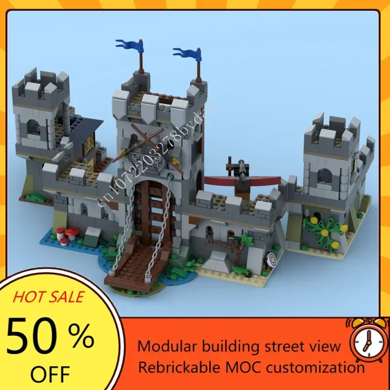910PCS MOC Medieval Castle Custom Puzzle Model Falcon King's Castle Technical  DIY Technology Assembly Set Child Holiday Gift