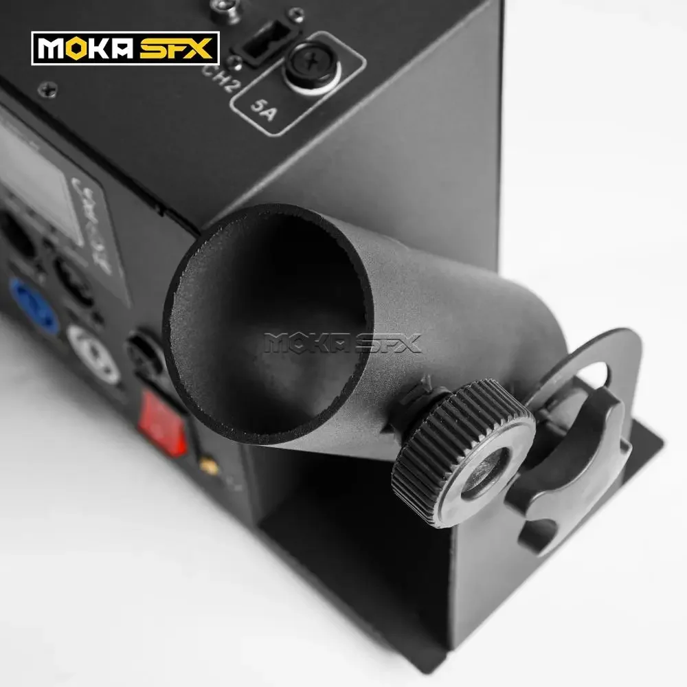 Imagem -02 - Moka Sfx Tiro Máquina Confetes Duplo Tiro Streamer Lançador Elétrica Confetes Blaster Dmx Controle Remoto Confetes Canhão