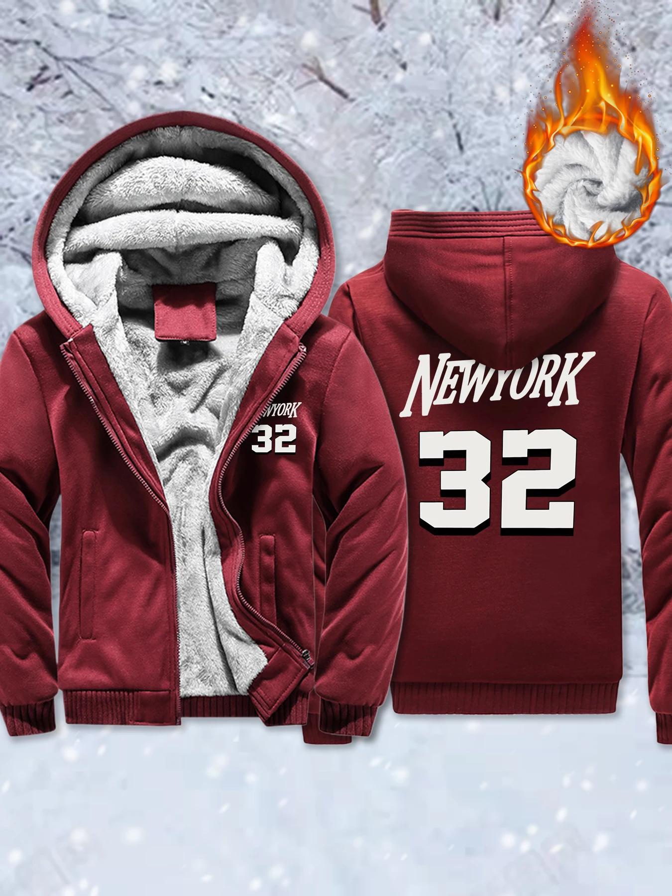 

Мужские утепленные пальто с буквенным принтом New York 32, зимние толстовки на молнии большого размера, флисовая камуфляжная уличная одежда, осенняя мягкая куртка