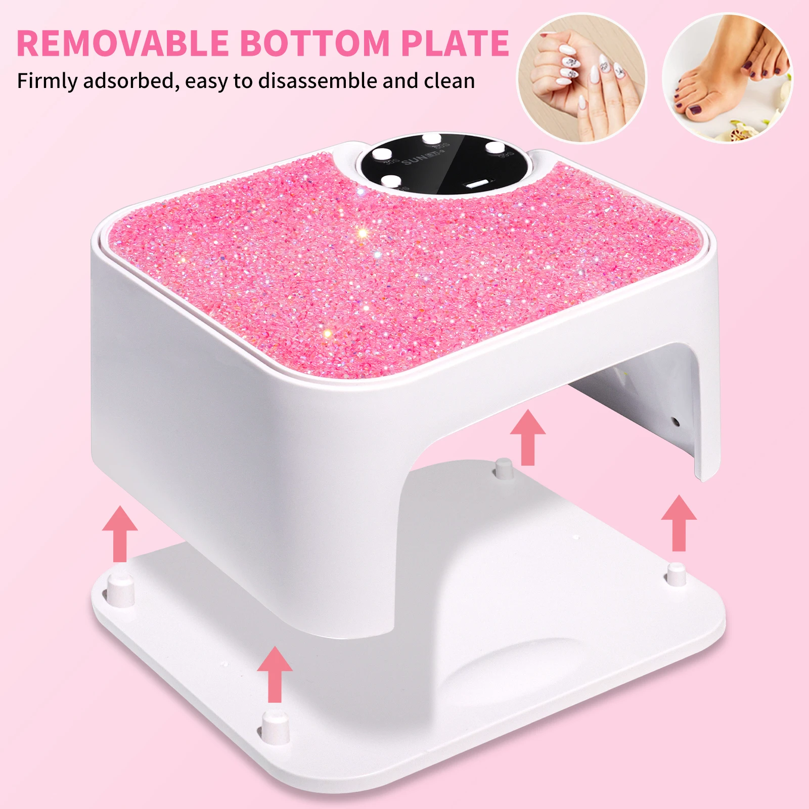 Nieuwe 45LED nagellamp Professionele UV LED nageldroger 4 tijdmodi en automatische sensoren Gel nagellicht met mini LED UV-lamp