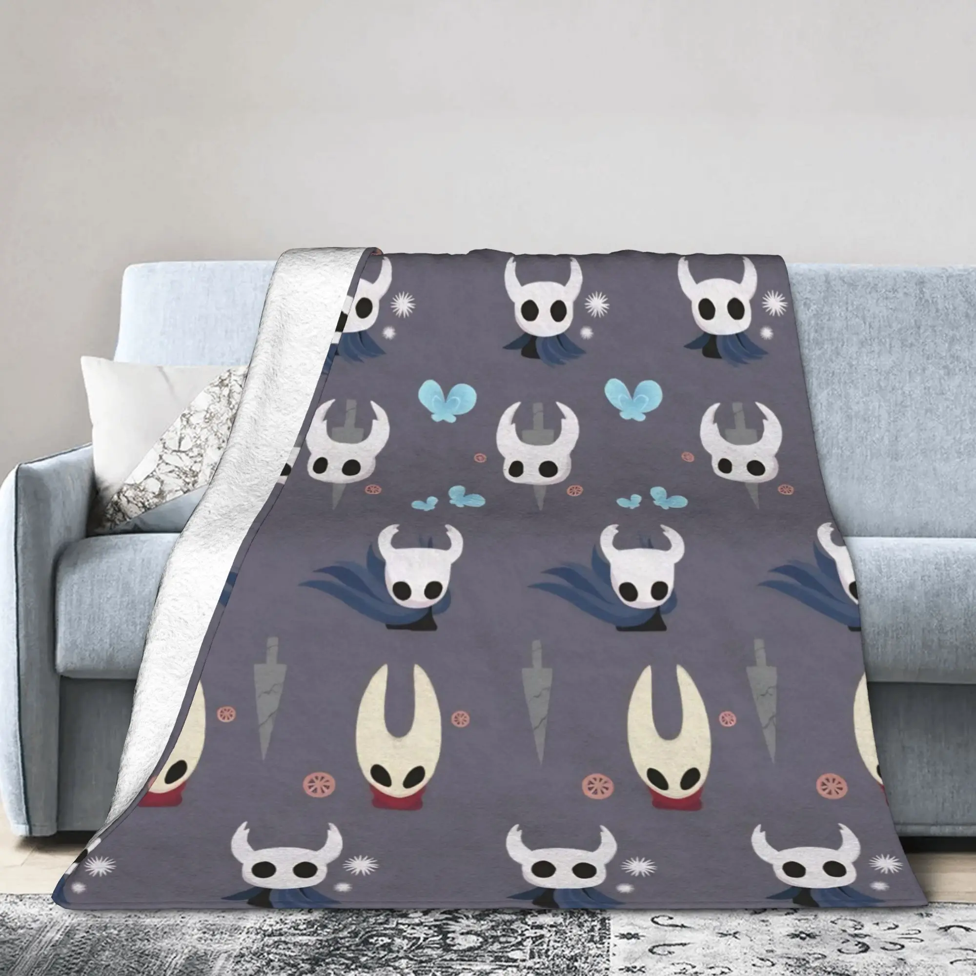 Hollow Knight Blankets Coral Fleece Plush  Winter  Portable Ultra-Soft Throw Blanket for Bedding Bedroom Bedding Throws