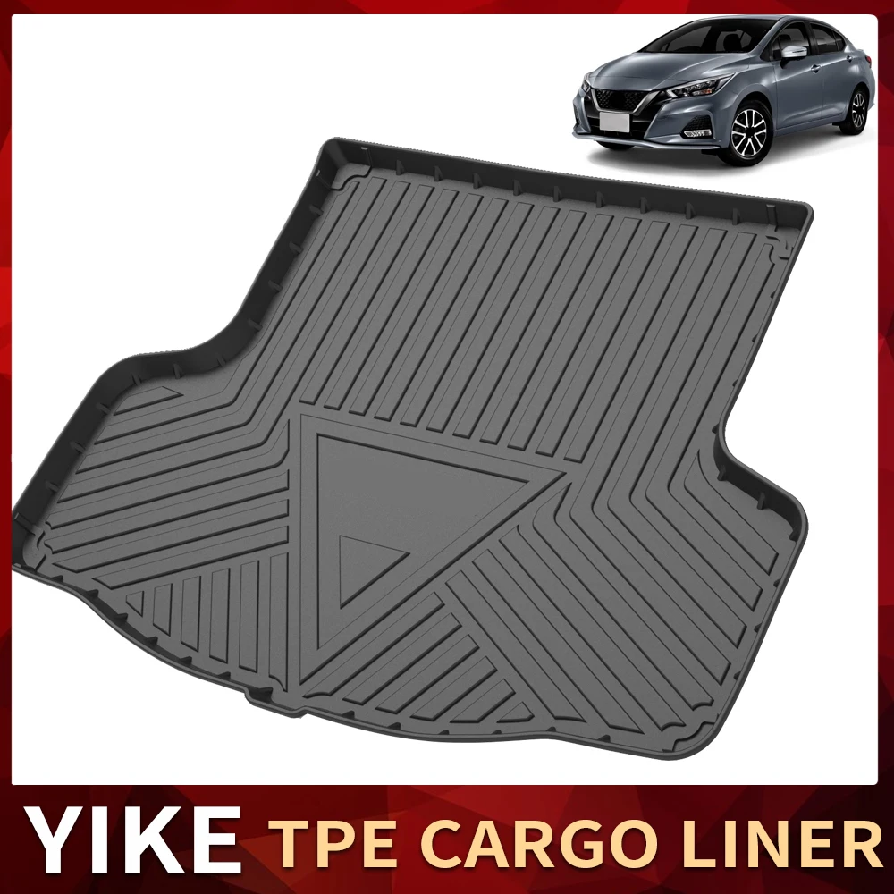 For Nissan ALMERA 2020-2023 Cargo Liner All-Weather TPE Non-slip Trunk Mats Waterproof Boot Tray Trunk Carpet