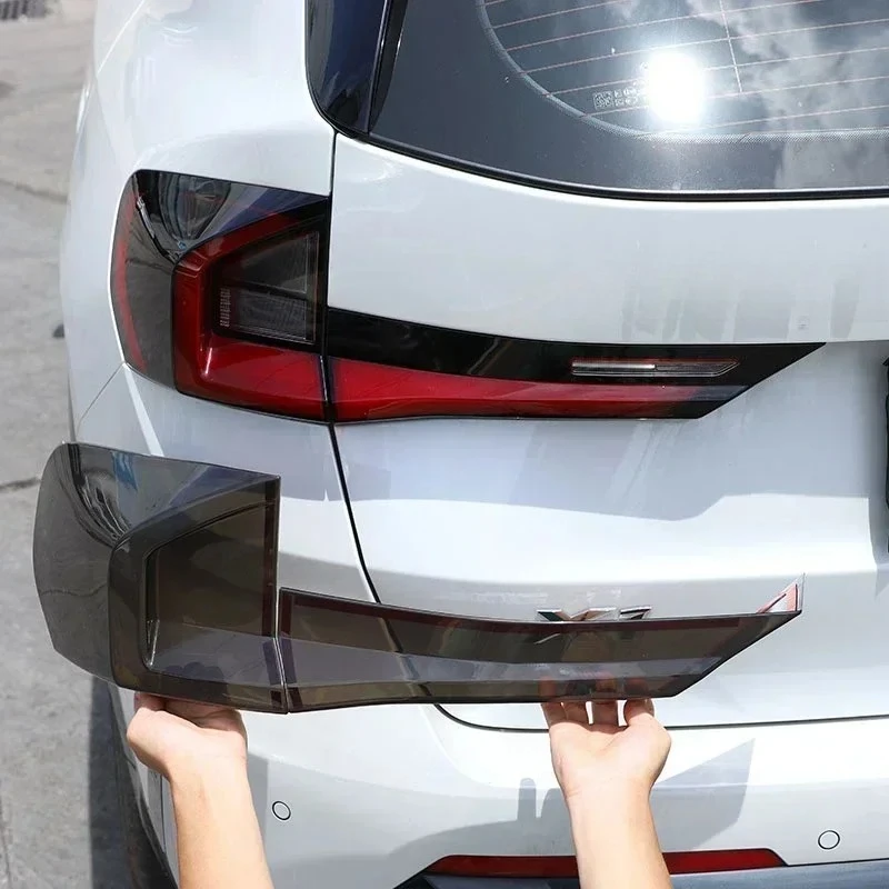 

For BMW X1 U11 2023-2026 ABS Smoke Black Car Rear Li-ght Hoods Decoration Cover Trim Tail La-mp Guards Sticker Auto Accessories
