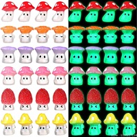 100/50Pcs Miniature Mushrooms Glow At Night Fairy Garden Decoration Mushroom Resin Figurines Home Decor Table Accessories