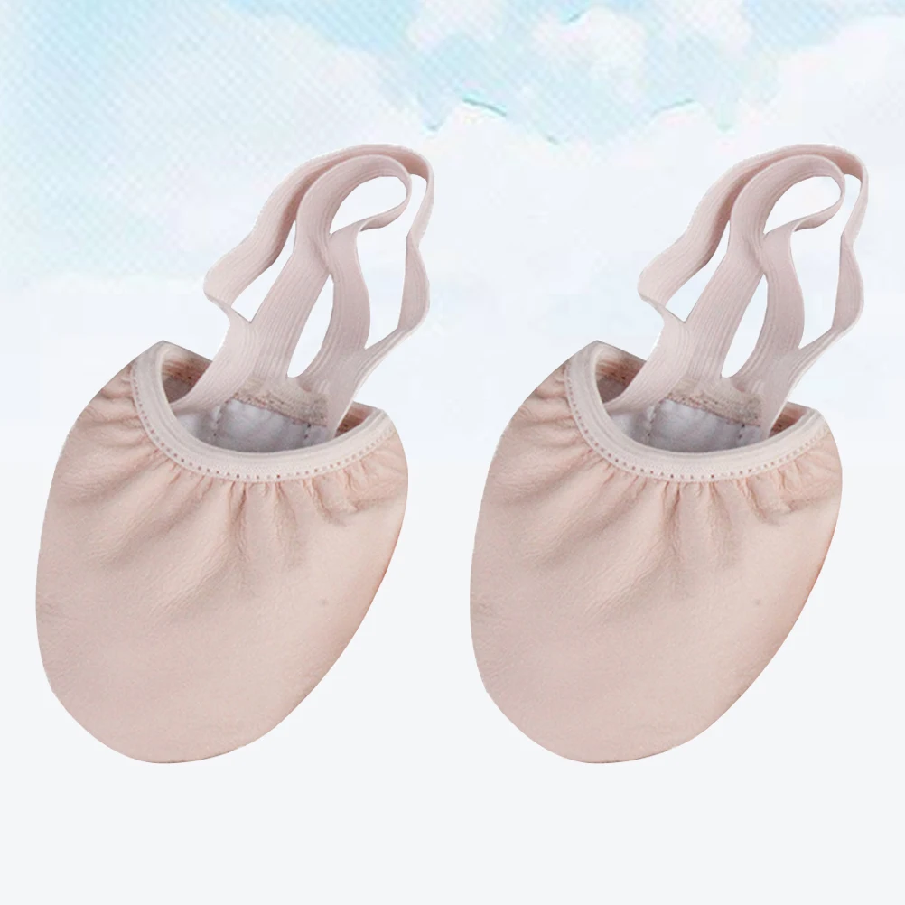 1 زوج شريط مرن نصف أحذية الرقص عدم الانزلاق الباليه حذاء مزود بفتحة للأصابع لليوجا الرقص قاعة الجاز التدريب الكبار حجم 39 #2