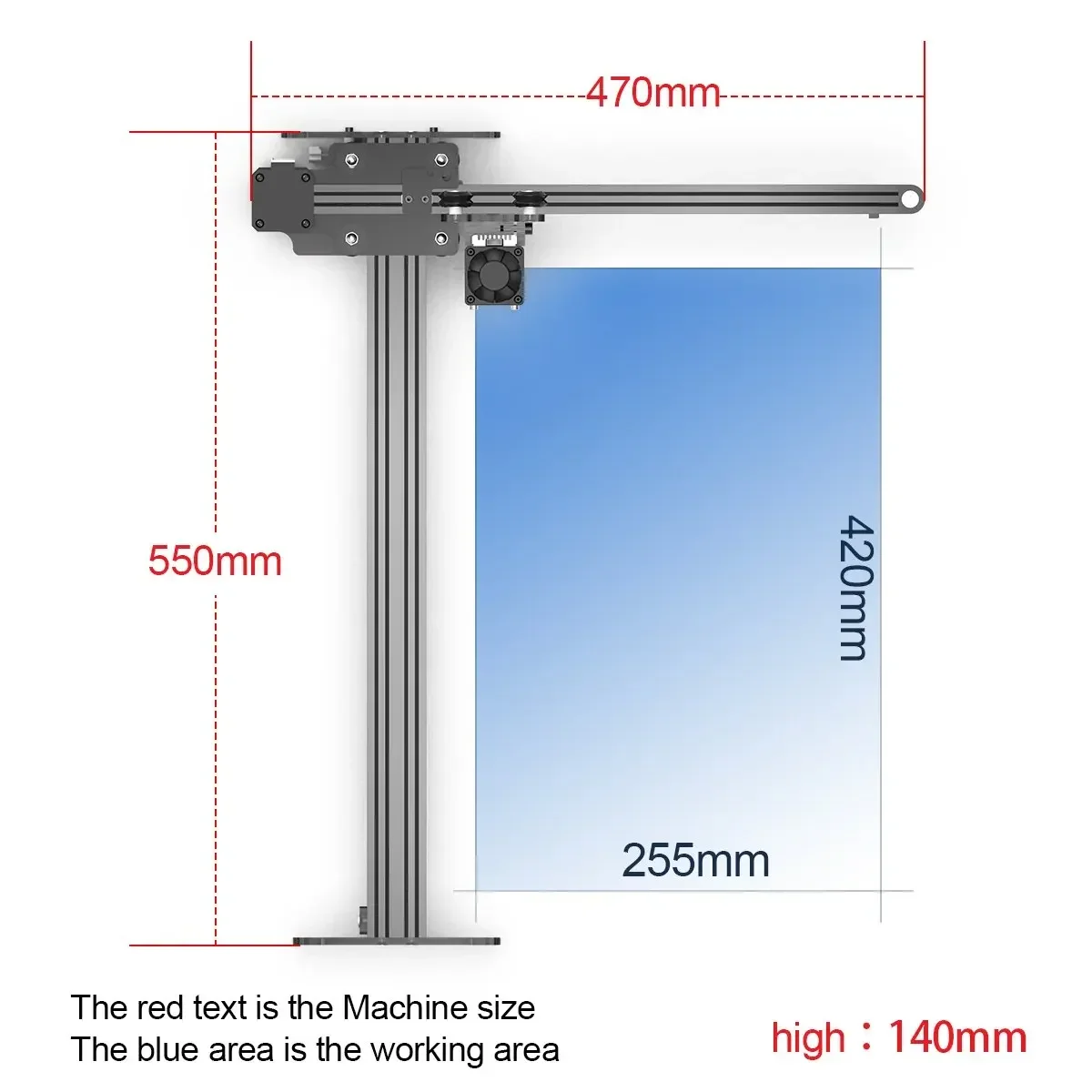 NEJE 5 Upgrade Kit - 255×420mm Aluminum Rail, High-Precision Laser Engraver & Wood Router Accessory
