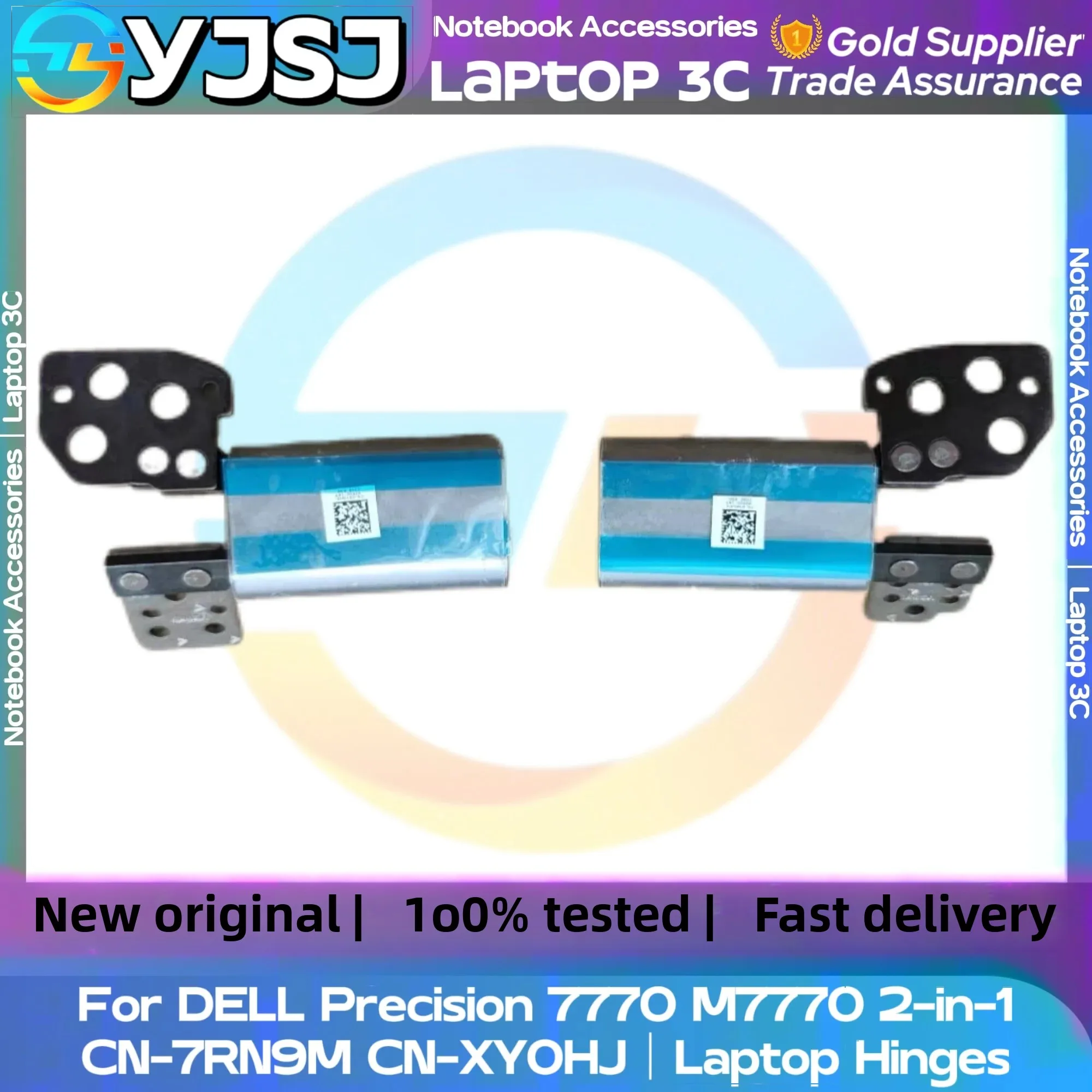 

New GENUINE Original Laptop Hinges For DELL Precision 7770 2in1 M7770 2-in-1 built-in LCD Screen Hinge CN-7RN9M CN-XY0HJ